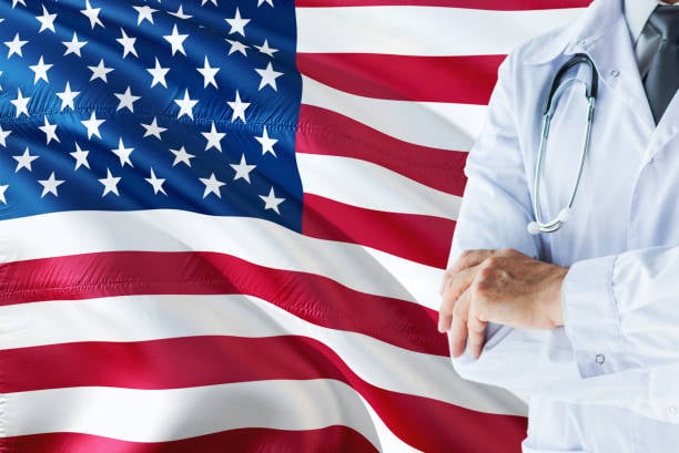 American Flag with Physician