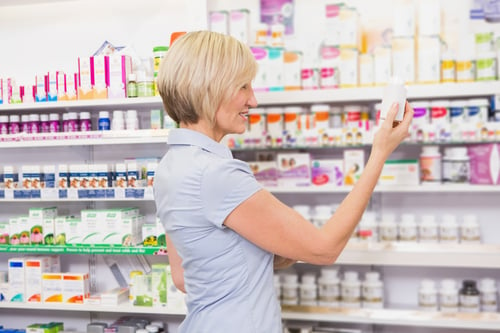 Lady working in a pharmacy