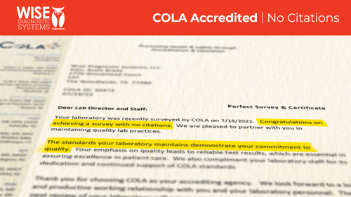 COLA Accredited Letter Image